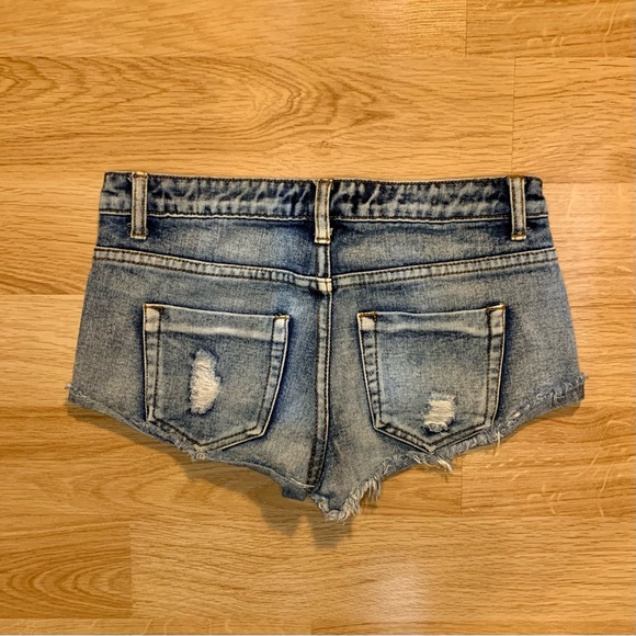 Low Waist Shortie Shorts Size 24 - Picture 3 of 6